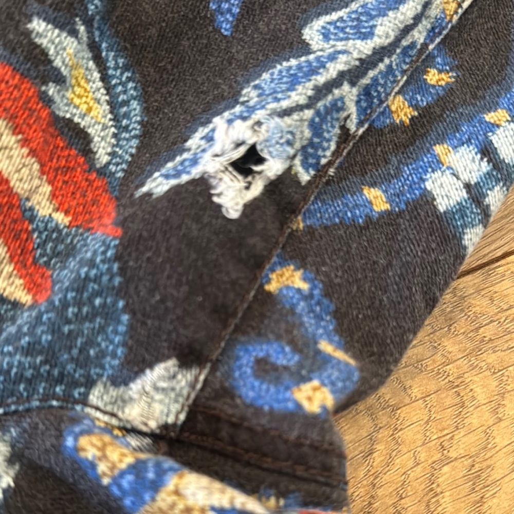 Farm Rio Floral Patterned Denim Jumpsuit - Picture 11 of 13